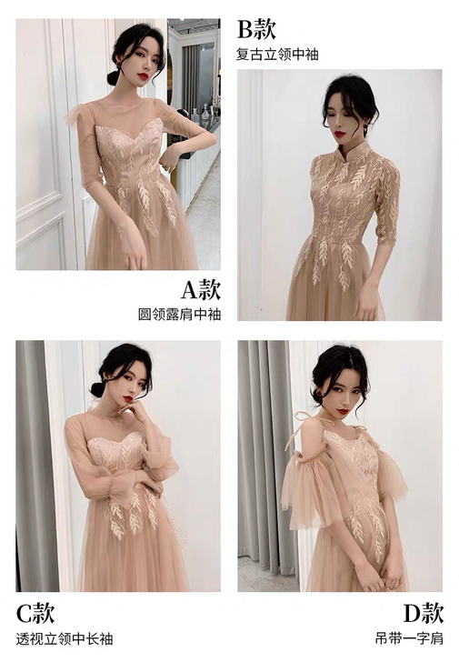 4件伴娘服，伴娘服b款Xs一件，c款sm各...