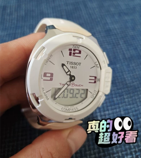 天梭 T081420A。这是一款触控屏，男...