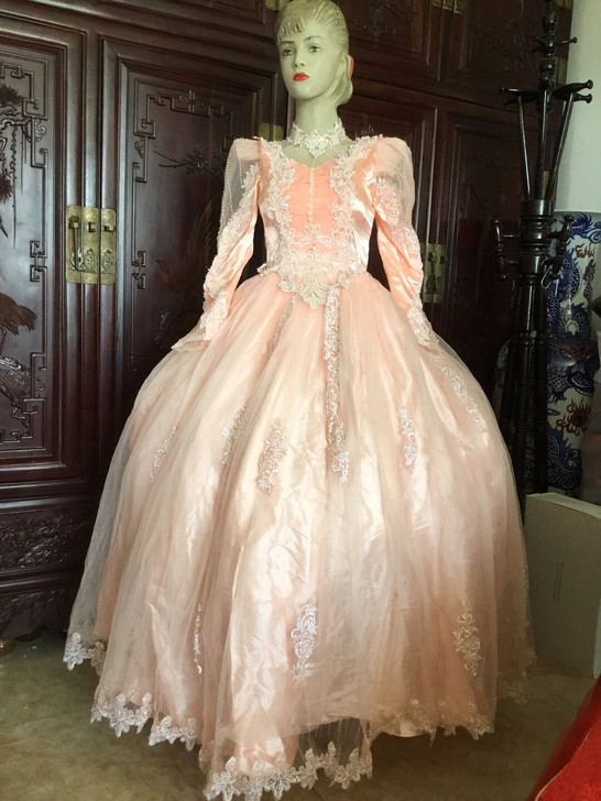 vintage古着昭和风婚纱孤品 80年代...