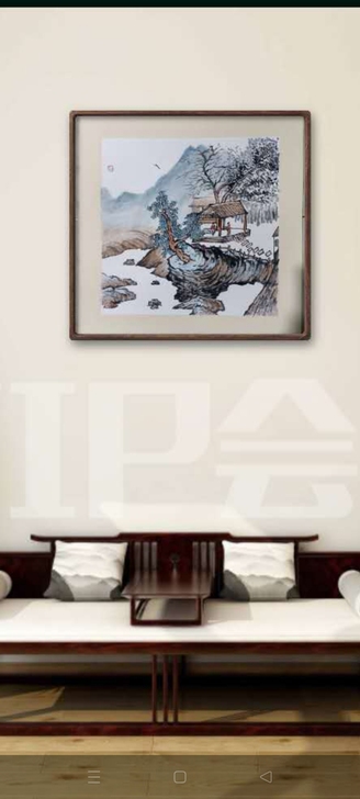 我自己画的纯手绘国画小品，山水画，50##...