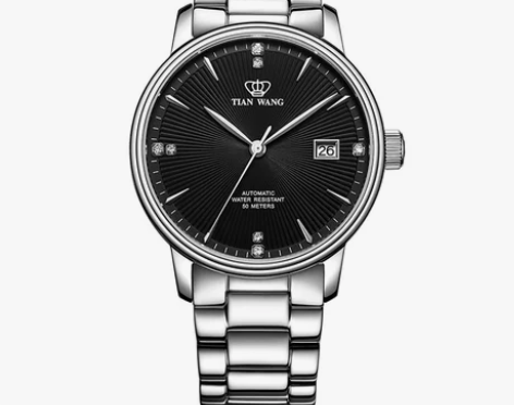 天王表男士女士钢带手表 自动机械防水时尚情...