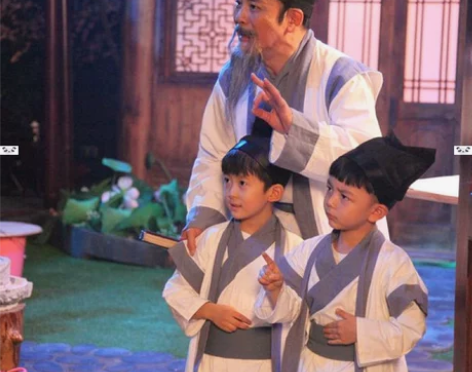 国学书童成人儿童古装汉服三字经弟子规演出服...