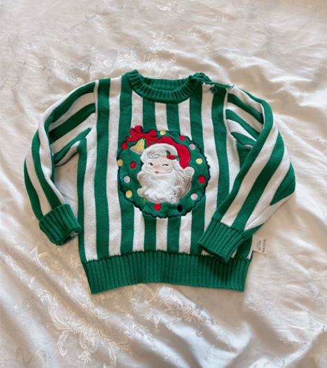 九新 外贸出口宝宝圣诞毛衣 一眼看中的配色...