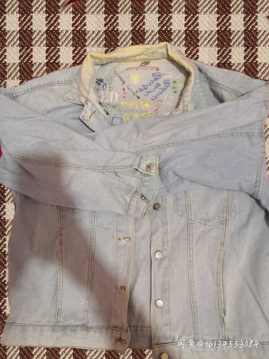 牛仔外套春秋印花薄款