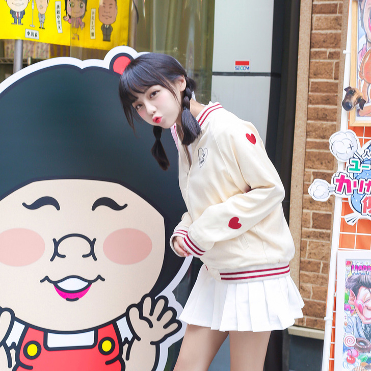 宋黛conybabe日系可爱小清新棒球服少...