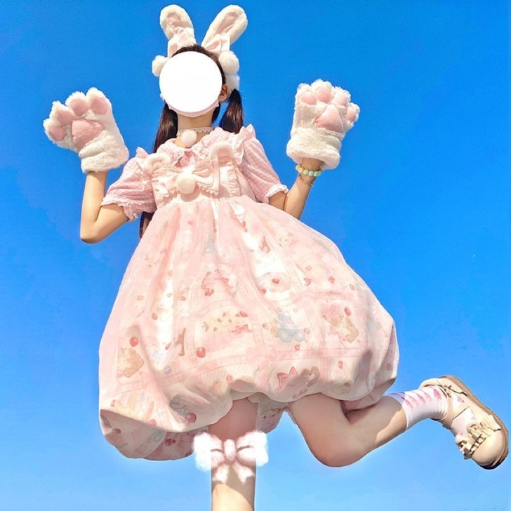 番茄喵lolita花苞裙原创厂原可爱白菜日...