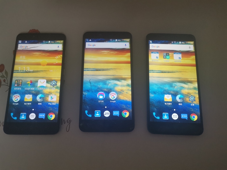 3个碎了屏的中兴老款6寸手机型号z981，...