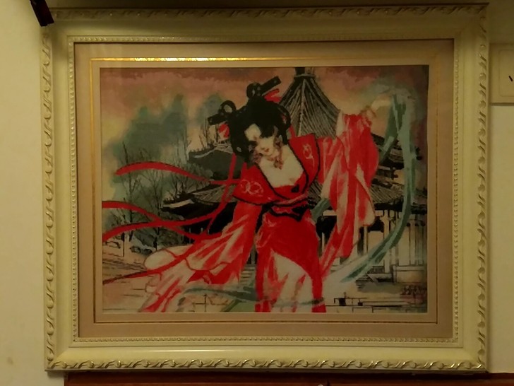 火王 倾国怨伶 十字绣成品  已裱框   ...