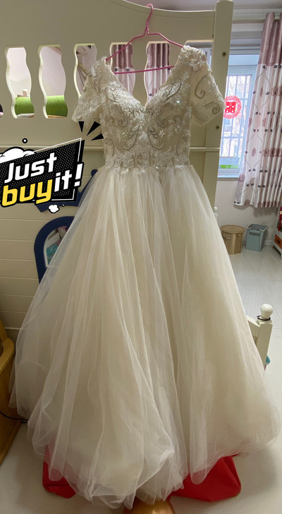 法式主婚纱新款森系拖尾,结完婚,甩了,同城...