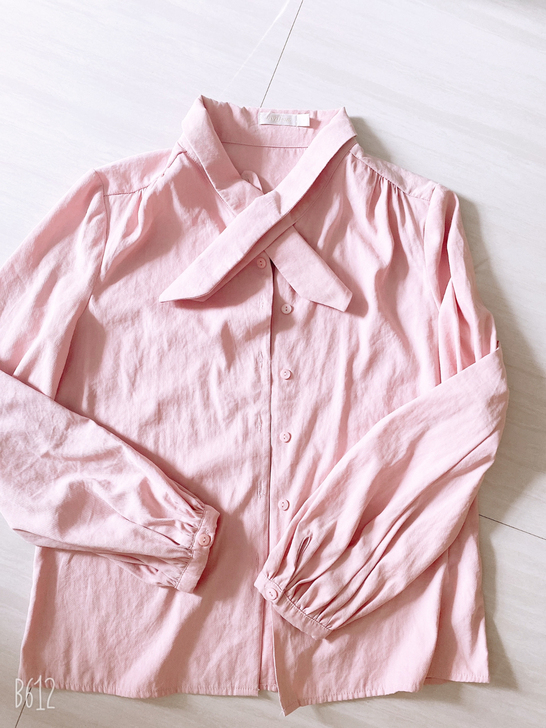 viviflora领结衬衫棉料柔软 m码可...