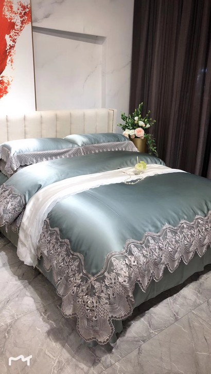 欧式法式蕾丝真丝四件套 风格：宫廷风 图案...