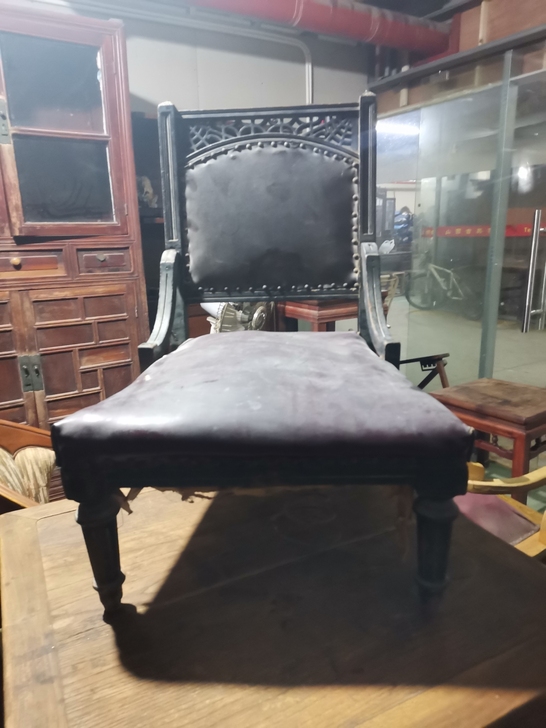 西洋壁炉椅,清代,年代久远,胡桃木,功手一...