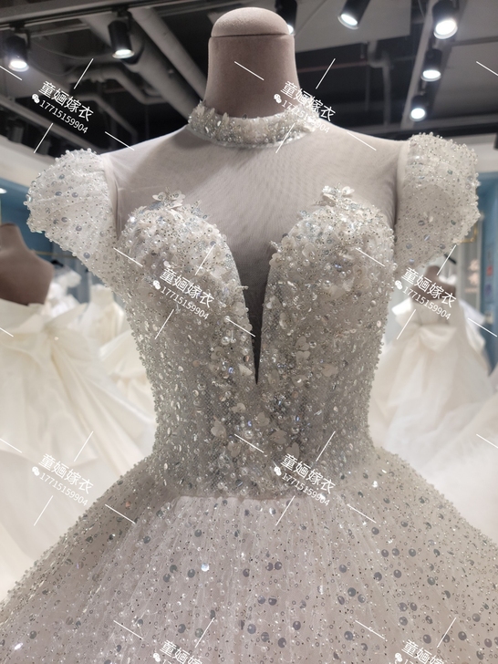 宫廷主婚纱新娘礼服2021夏季新款
