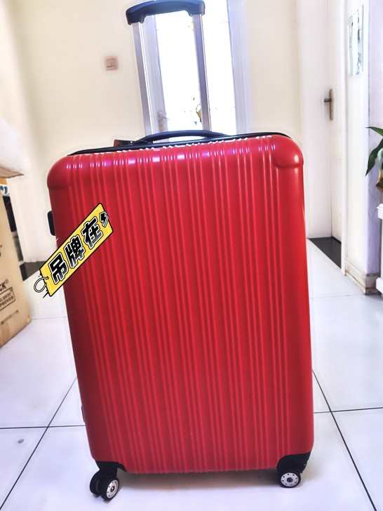 28寸ito红色拉杆旅行箱pc万向轮行李箱...