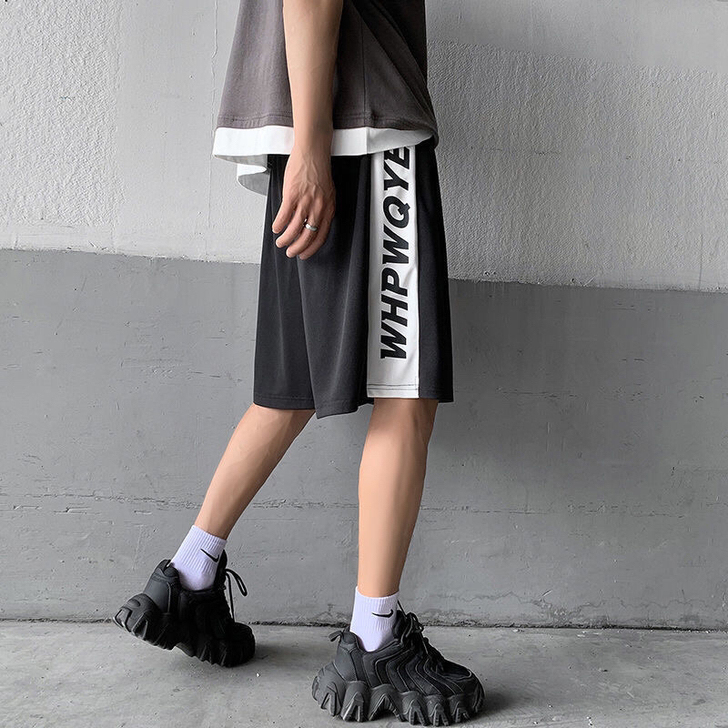 夏季新款冰丝短裤男2021潮牌五分裤韩版宽...