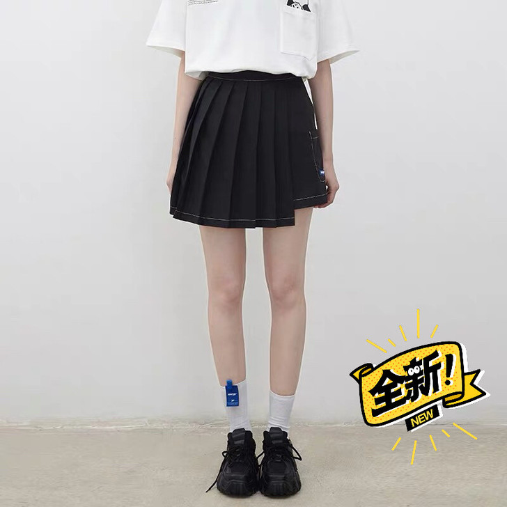 NNOVA20SS国潮街头风灰黑色学生高腰...