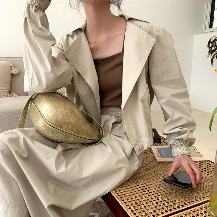 cunblvd常存长袖外套配半身长裙两件套...