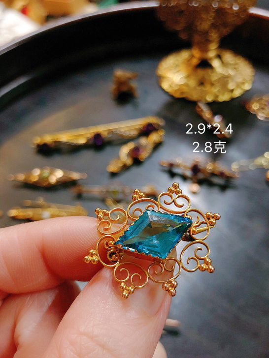 来个福利秒杀！英国维多利亚时期9K金蕾丝镶...