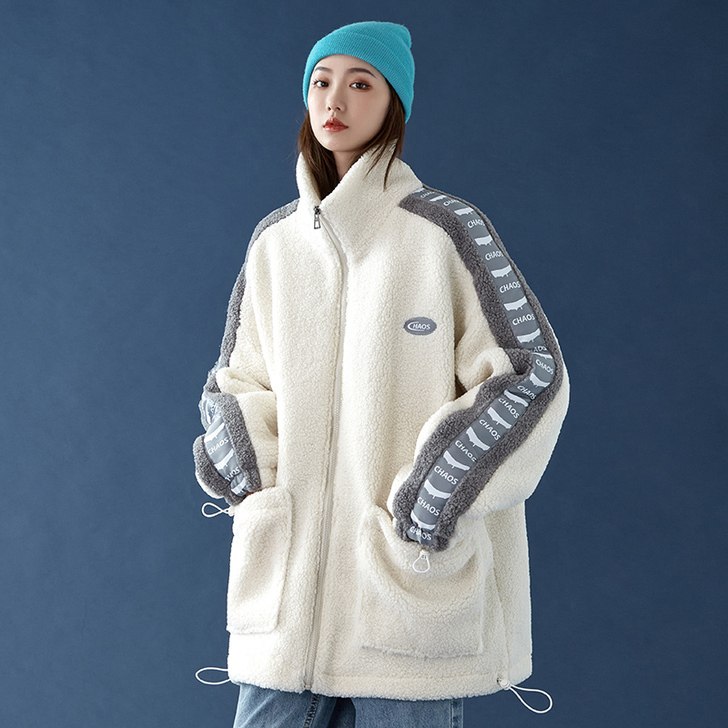 羊羔毛外套女冬季加绒加厚bf宽松韩版202...