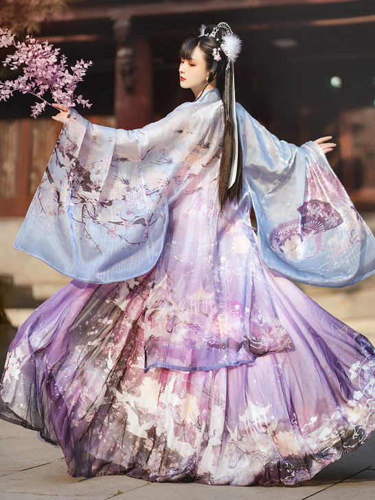 花神记汉服女齐胸襦裙原创仙女裙中国风游园惊...