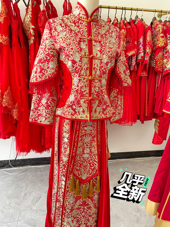 秀禾带钻百褶裙，9新，149包邮，二手物品...