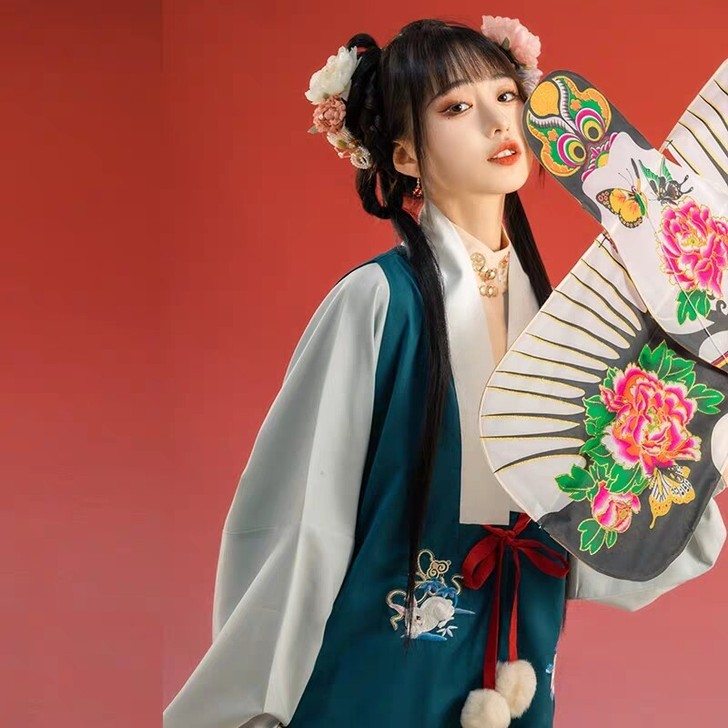 宴山亭原创汉服 花神兔 比甲