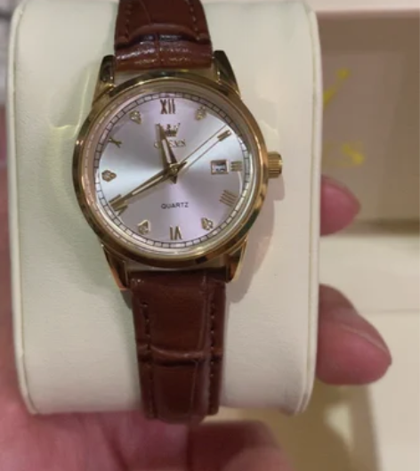 全新正品女士olevs手表,真皮表带,带包...