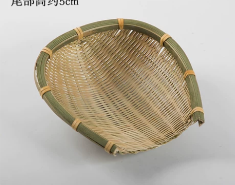 手工竹编制品竹筛竹篮子收纳筐水果篮子点心托...