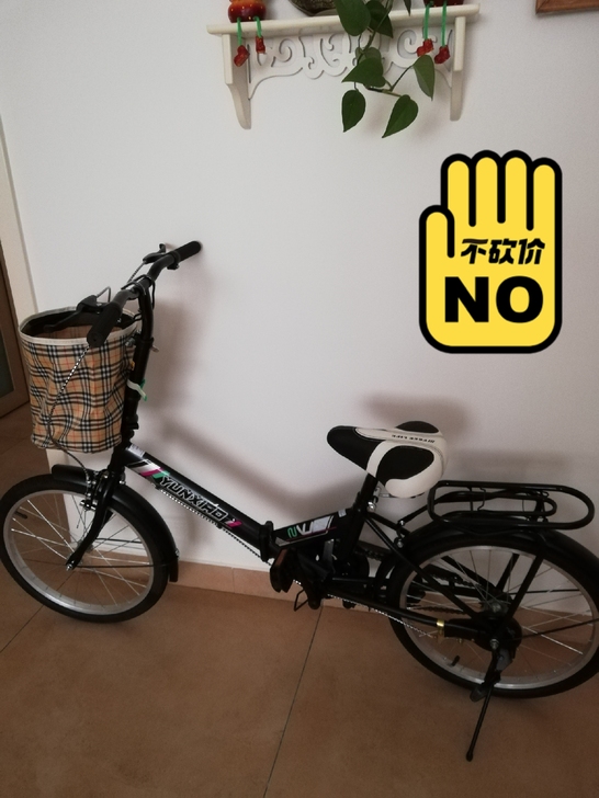 迷你折叠自行车，九五成新！带车筐，车锁，打...