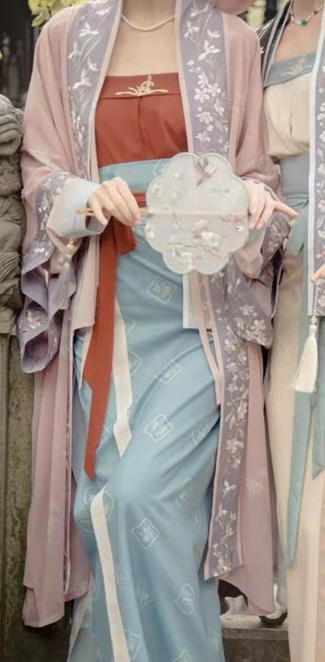 远山乔【花宴】宋制汉服女双色飞机袖短衫吊带...