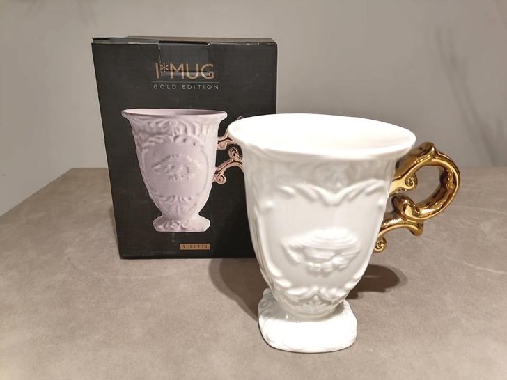 意大利seletti欧式复古咖啡杯白瓷茶杯...