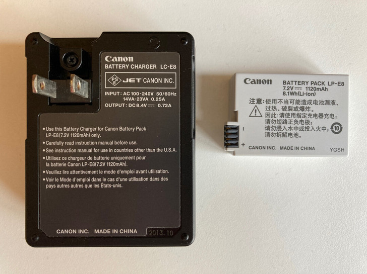佳能电池LP-E8 充电器 LC-E8 只...