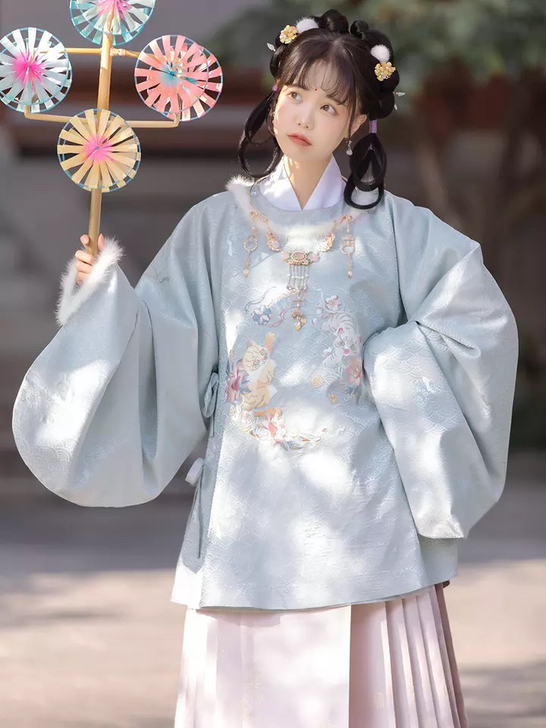 全新 远山乔【上元灯会】秋冬明制汉服圆领大...