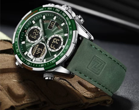 日本原装机芯领翔防水防震运动商务高端石英手...