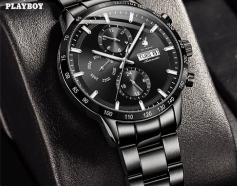 playboy多功能防水男士手表男表全自动...