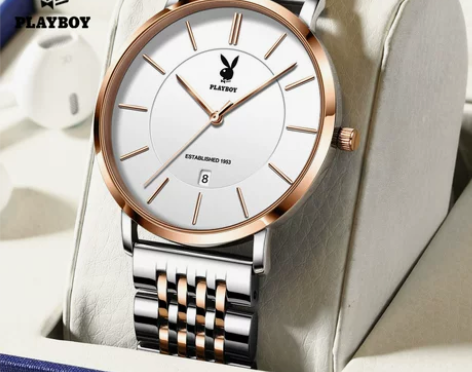 playboy原装防水石英表抖音热销女士手...