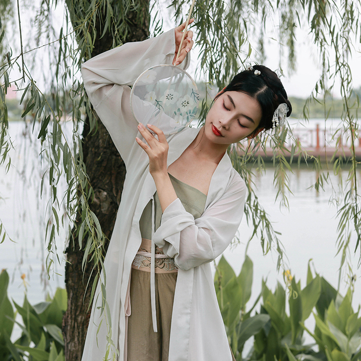 花笑汝/松桦/汉服宋制汉元素宋裤套装刺绣长...