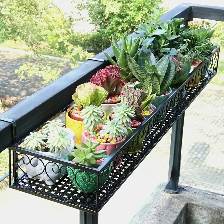 阳台花篮吊兰铁艺多肉花架悬挂湖花篮壁挂拉杆...