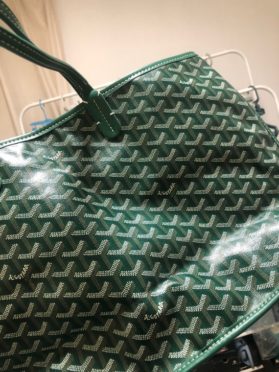 狗牙包绿色真皮大包挎包通勤
