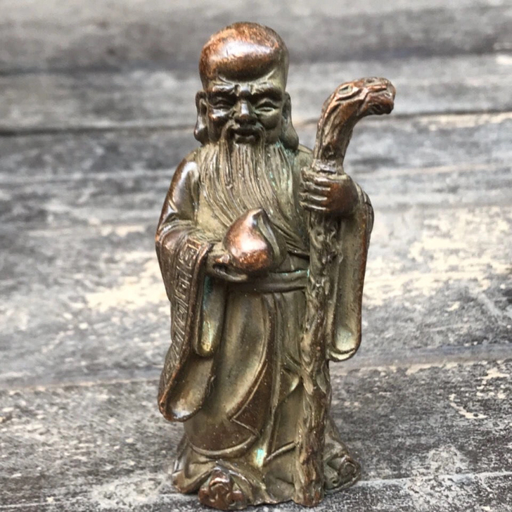 纯铜佛像寿星摆件招财进宝生命百岁铜佛像寿星...