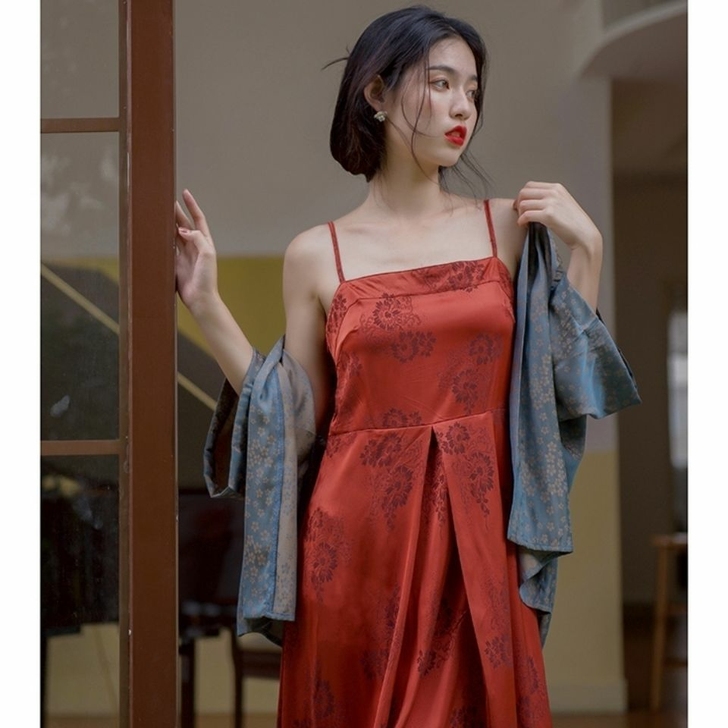 南风＃谷《红窗烛》复古汉元素两件套开衫薄款...