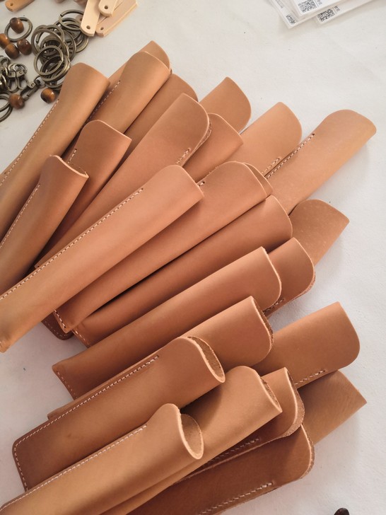 手工真皮笔套英雄凌美狩猎保护套牛皮植鞣革笔...