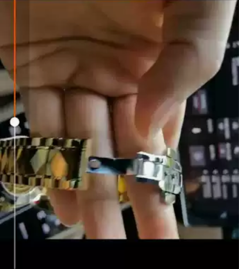 欧品客镂空全自动机械表防水金色手表 防水深...