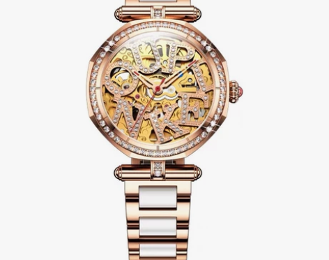 新款欧品客手表女瑞士品牌十大镂空女表,蓝宝...