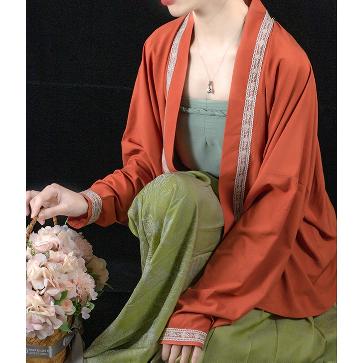 海棠落原创 宋制飞机袖 夏季轻薄汉服女 对...