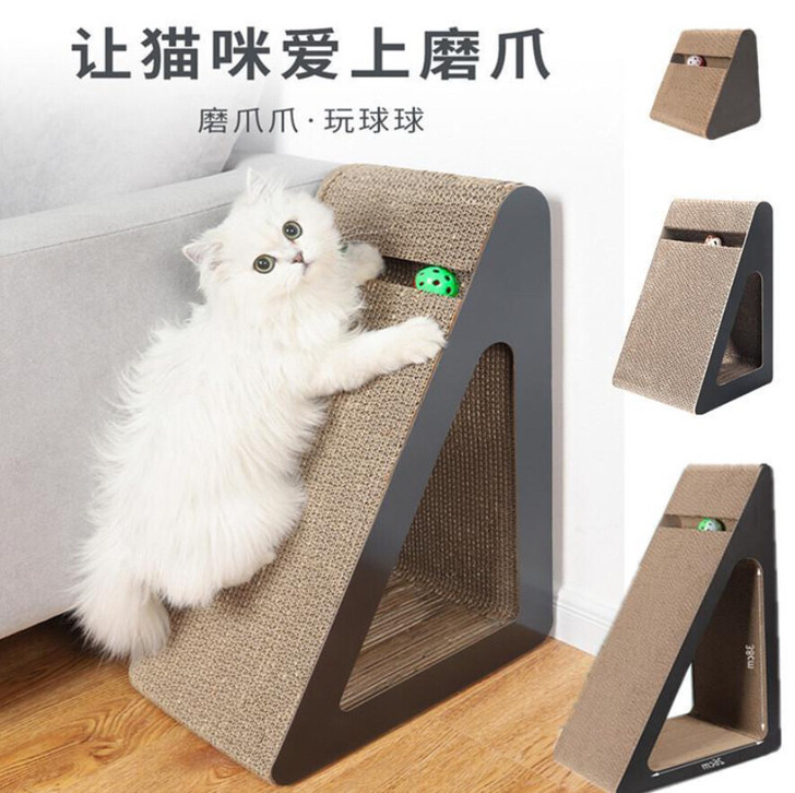 【特价清仓】猫抓板三角形磨抓器瓦楞纸猫沙发...