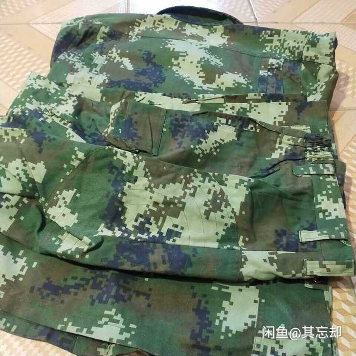 #节后鱼生#二手老款小花迷彩工作服,双成加...