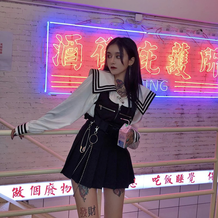 是个杀手 原创自制 暗黑美少女要拥有的百褶...