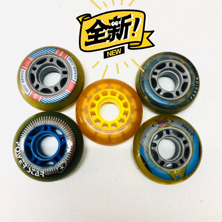 全新库存儿童轮滑鞋轮子64MMPU轮一元一...