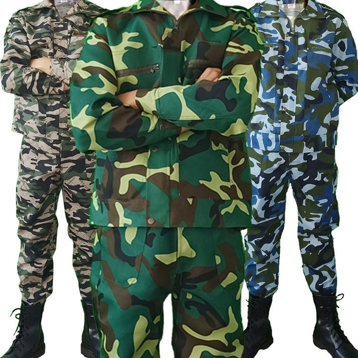 劳保工作服学生军训服迷彩服套装男女汽修工装...